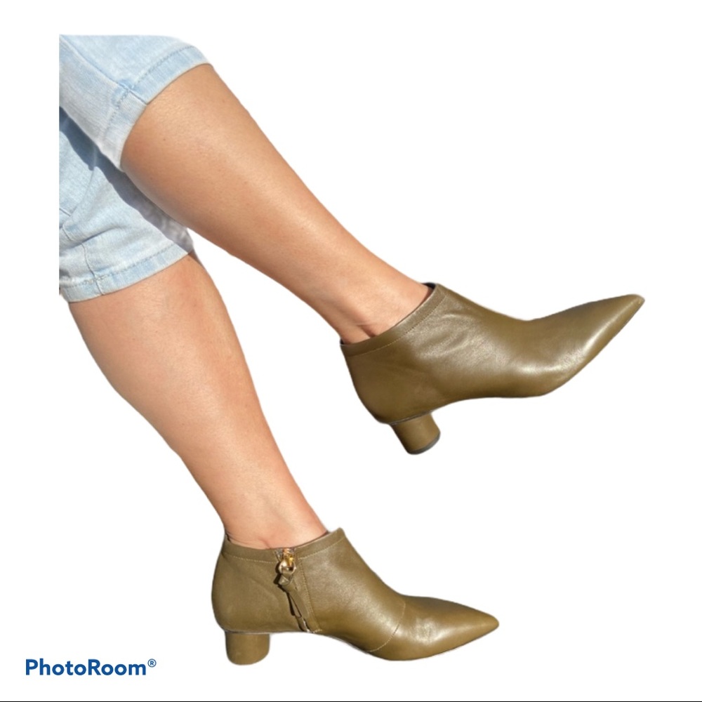 NEW Diane Von Furstenberg Leather Ankle Bo…